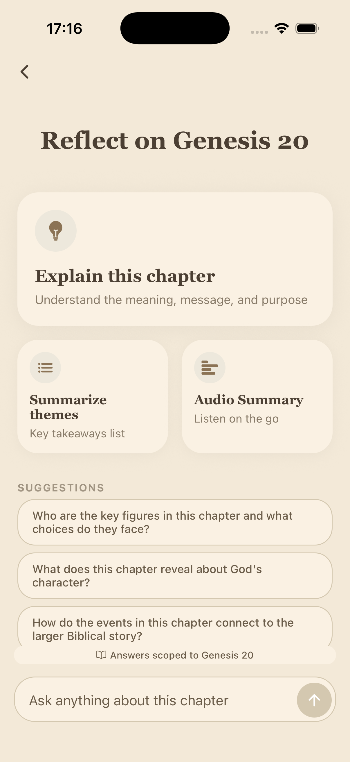 Reflect on any chapter with AI